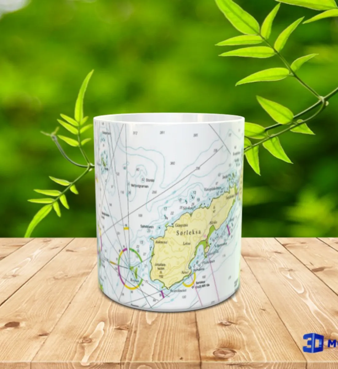 Kopp sjøkart Leksa